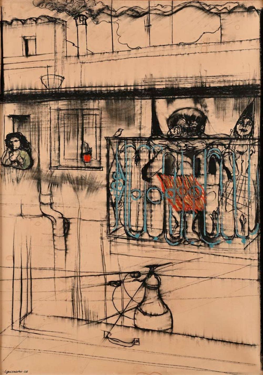 Luigi Guerricchio comparable auction result: luigi guerricchio matera 1932 matera 1996 the balcony of the palace