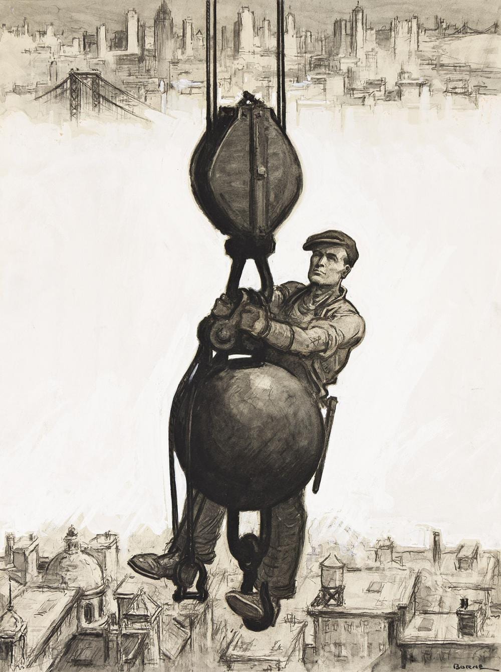 Harry F. VanderWeyden comparable auction result: harry h a burne dates unknown steel pusher