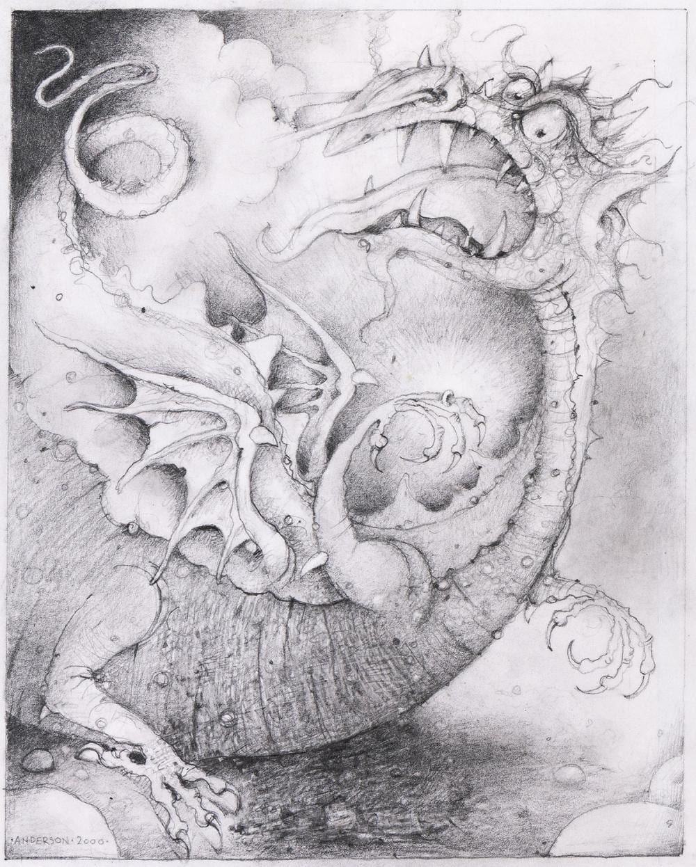 Wayne Anderson comparable auction result: wayne anderson 1946 beowulf development drawing