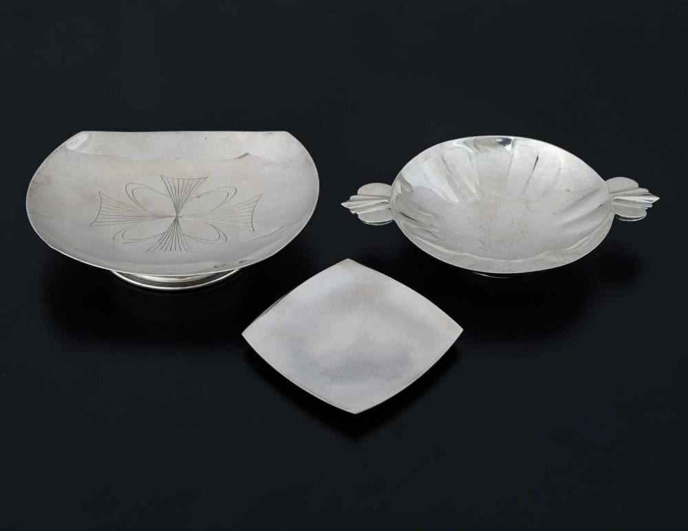 Vitalijs Kalvans comparable auction result: a modernist silver dish or coaster by v