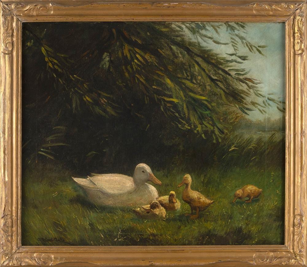 Constant David Ludovic Artz comparable auction result: constant david ludovic artz the netherlands 1870 1951 a family of ducks oil on canvas 21 5 x 25 5 framed 26 x 29