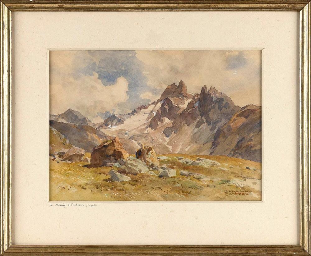 Edward Harrison Compton comparable auction result: edward harrison compton united kingdom germany 1881 1960 european landscape watercolor 9 x 12 75 sight framed 15 25 x 18 5
