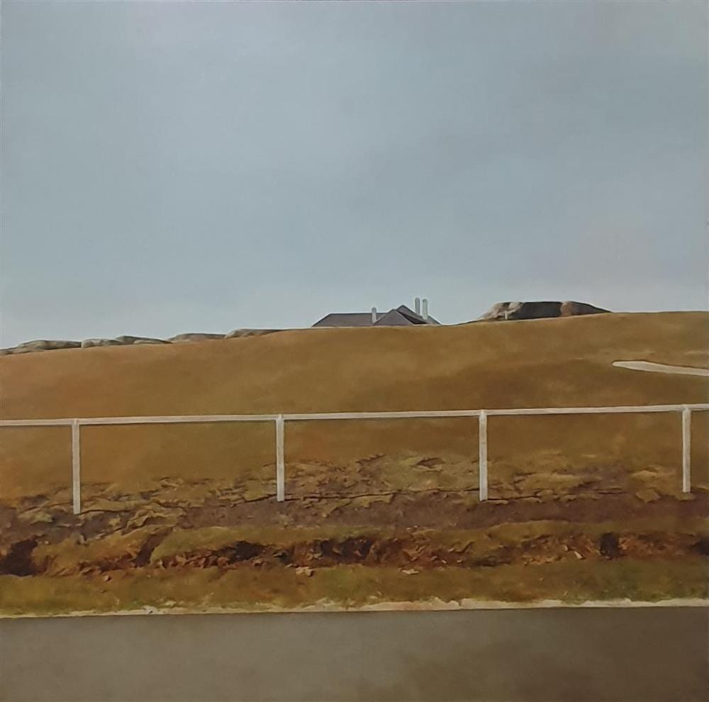 Bryan Westwood comparable auction result: bryan westwood 1930 2000 la perouse late afternoon oil on board 120 x 120 cm framed 122 5 x 122 5 cm label verso for bonyt