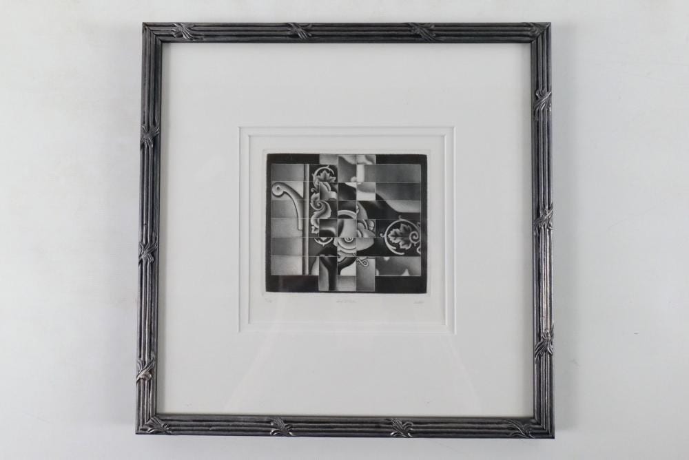 Carol Wax comparable auction result: abstract etching by carol wax
