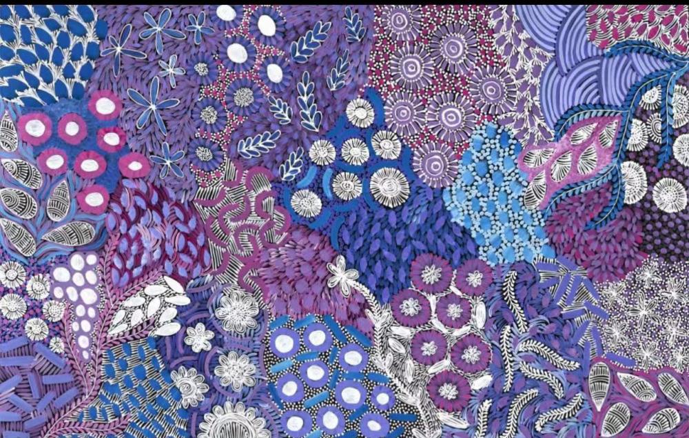 Karen Bird Ngale (b.1984) XLarge Original Aboriginal Painting on Canvas 'My Country' sold by Kim's Auction, lot 144 — auction record photograph