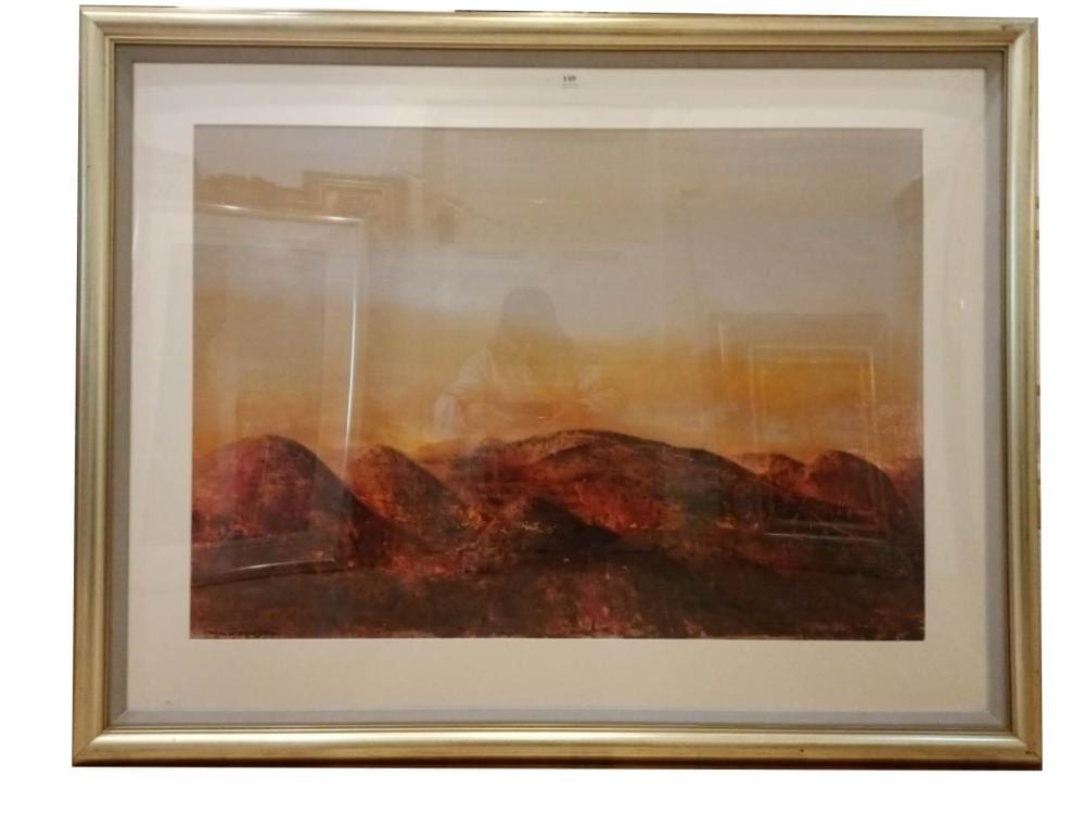 Ken Johnson comparable auction result: ken johnson born 1950 northern territory oil on paper 75x105cm signed lower left