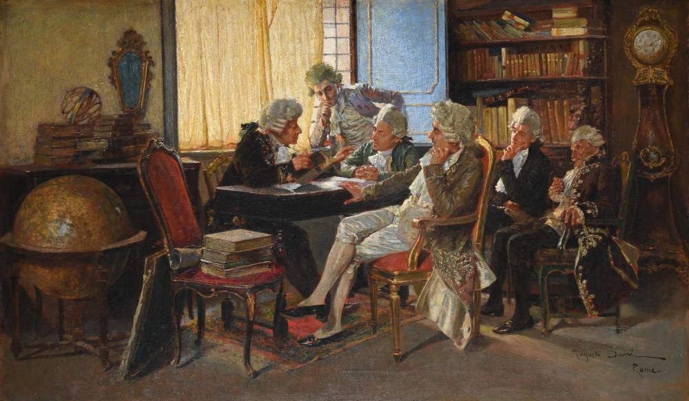 Augusto Daini comparable auction result: augusto daini italian 1860 1920 the dilettani society in rome