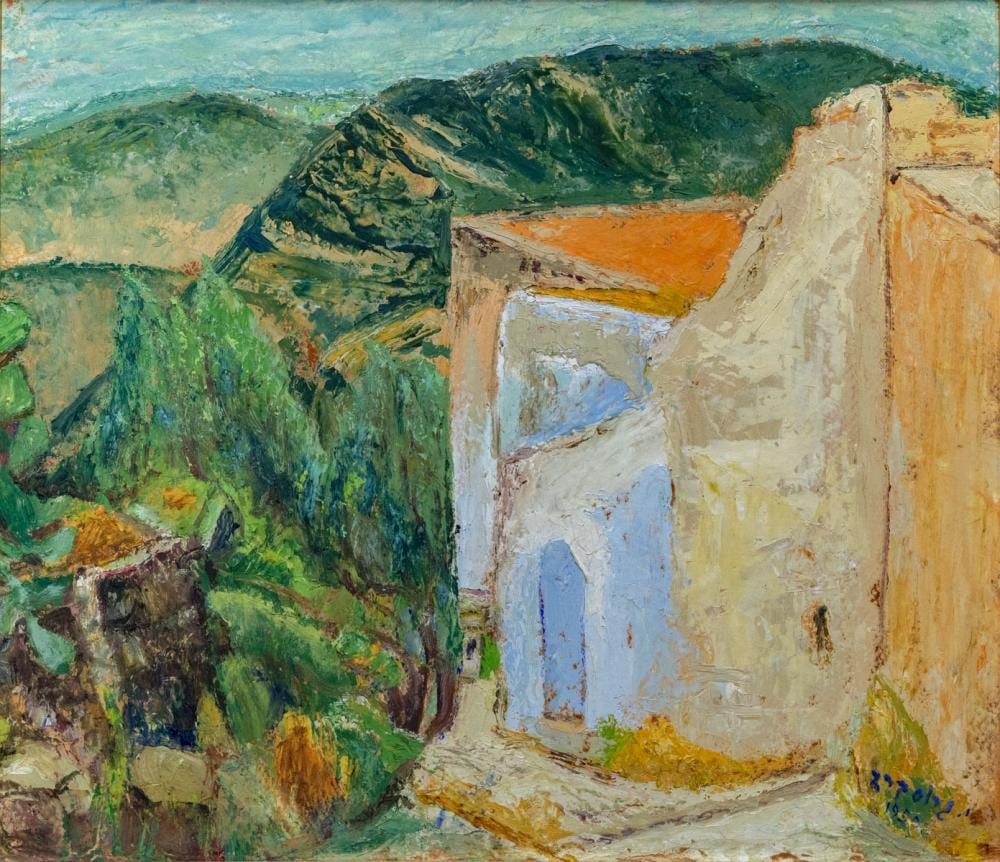 Yehoshua Grossbard comparable auction result: yehoshua grossbard 1900 1992 safed landscape