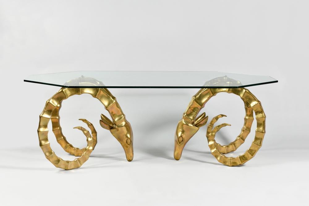 Alain Chervet comparable auction result: alain chervet n en 1944 table plateau octogonal allong en dalle de verre