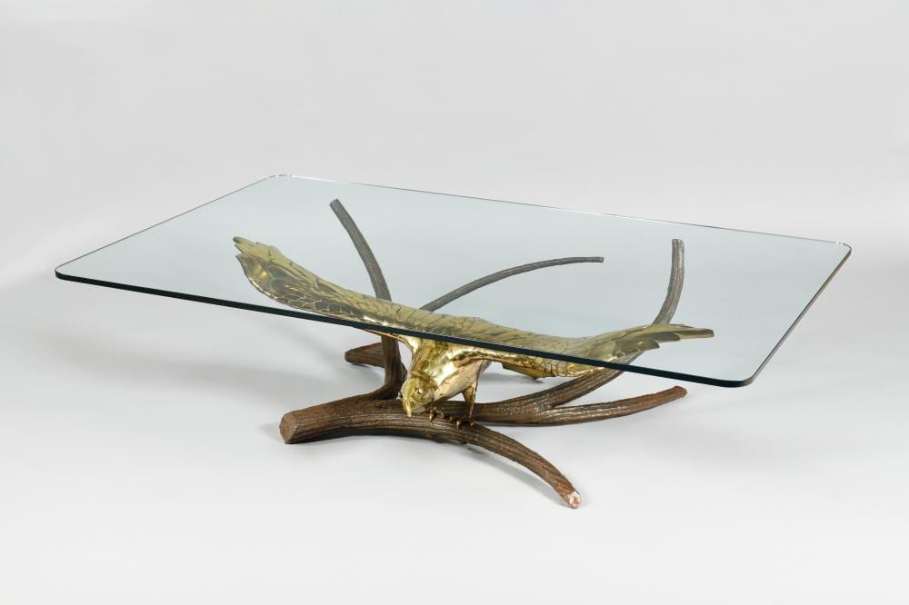 Alain Chervet comparable auction result: alain chervet n en 1944 table basse plateau rectangulaire en verre