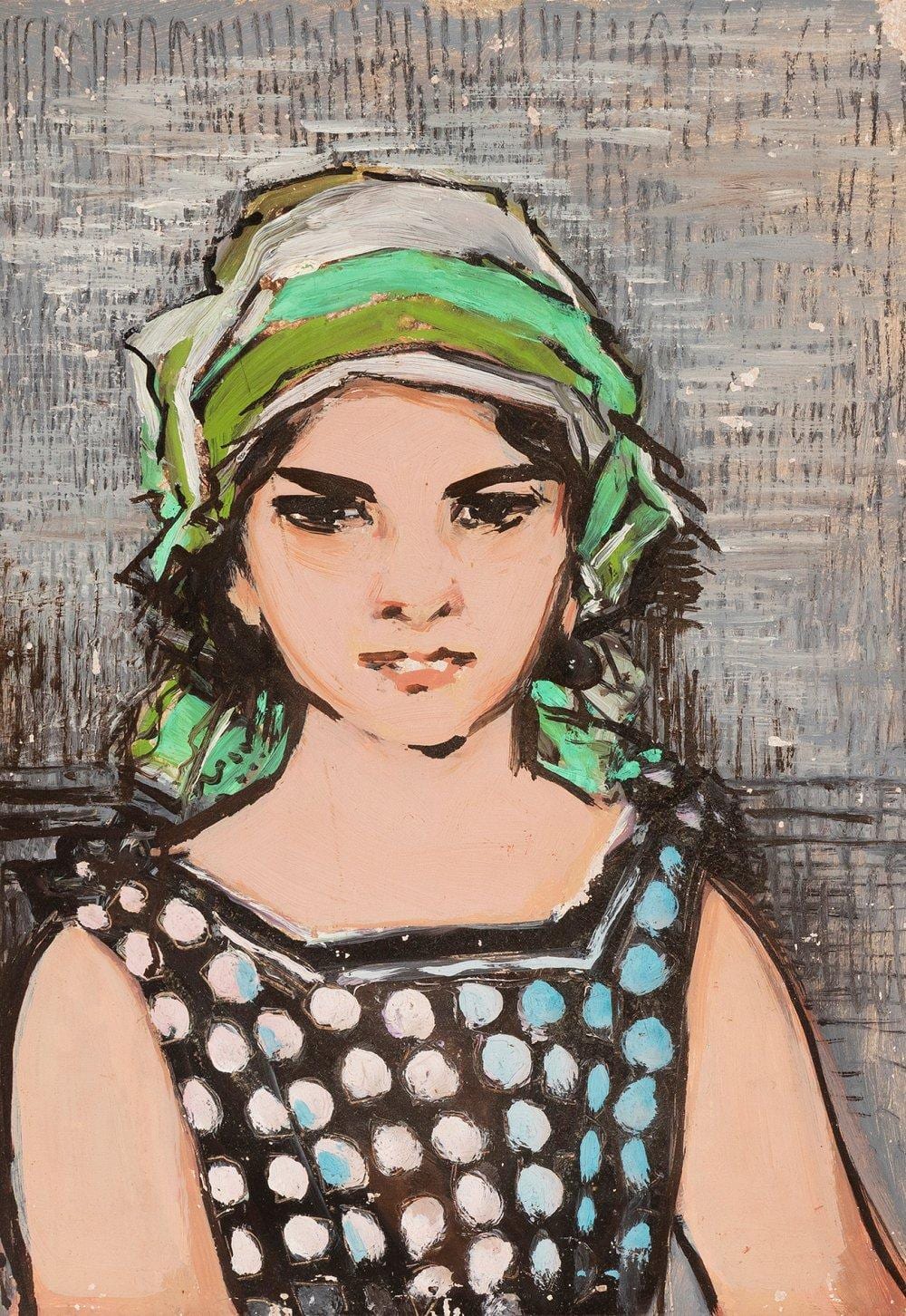 Ismael González de la Serna comparable auction result: ismael gonz lez de la serna guadix granada 1898 paris 1968 young andalusian girl oil on panel signed on the back