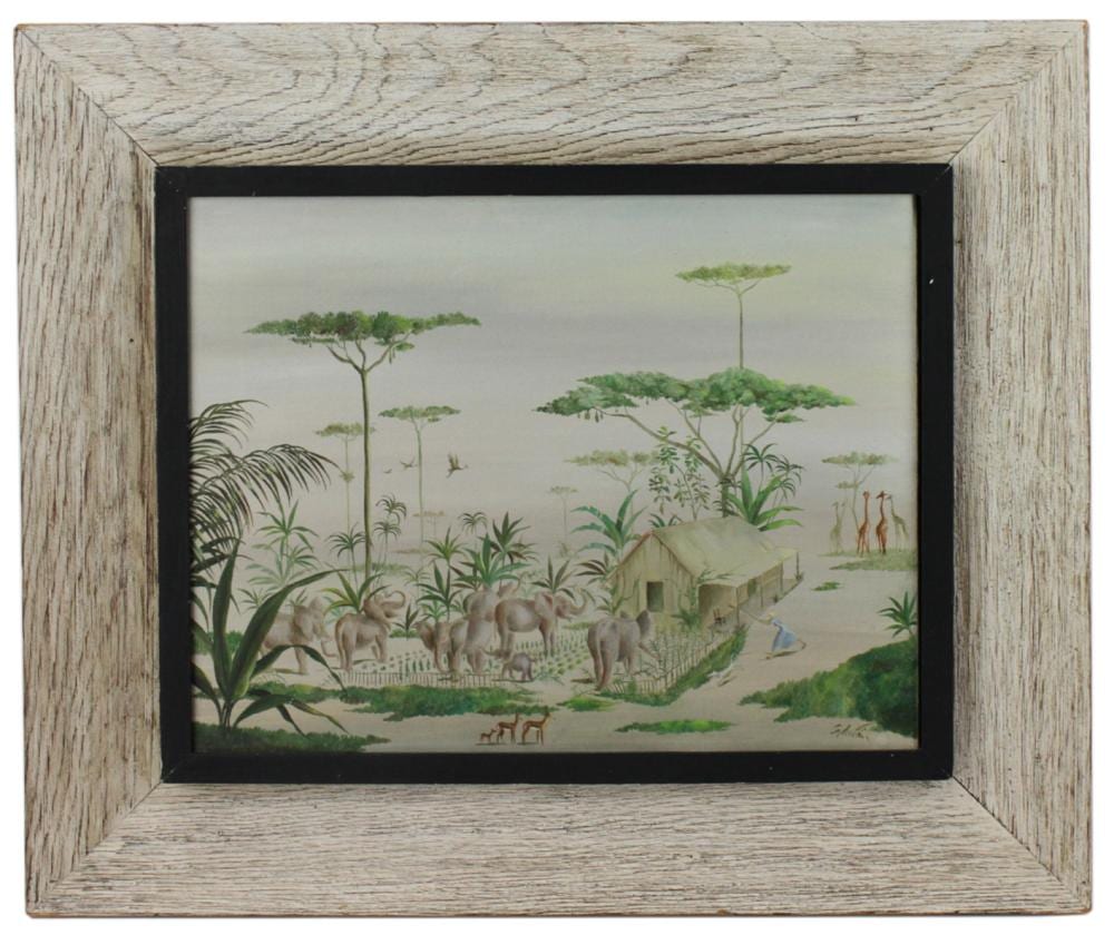 gilbert adrian elephants and giraffes in africa · Kaminski Auctions · 2025-06-08 Gilbert Adrian comparable auction result: gilbert adrian elephants and giraffes in africa