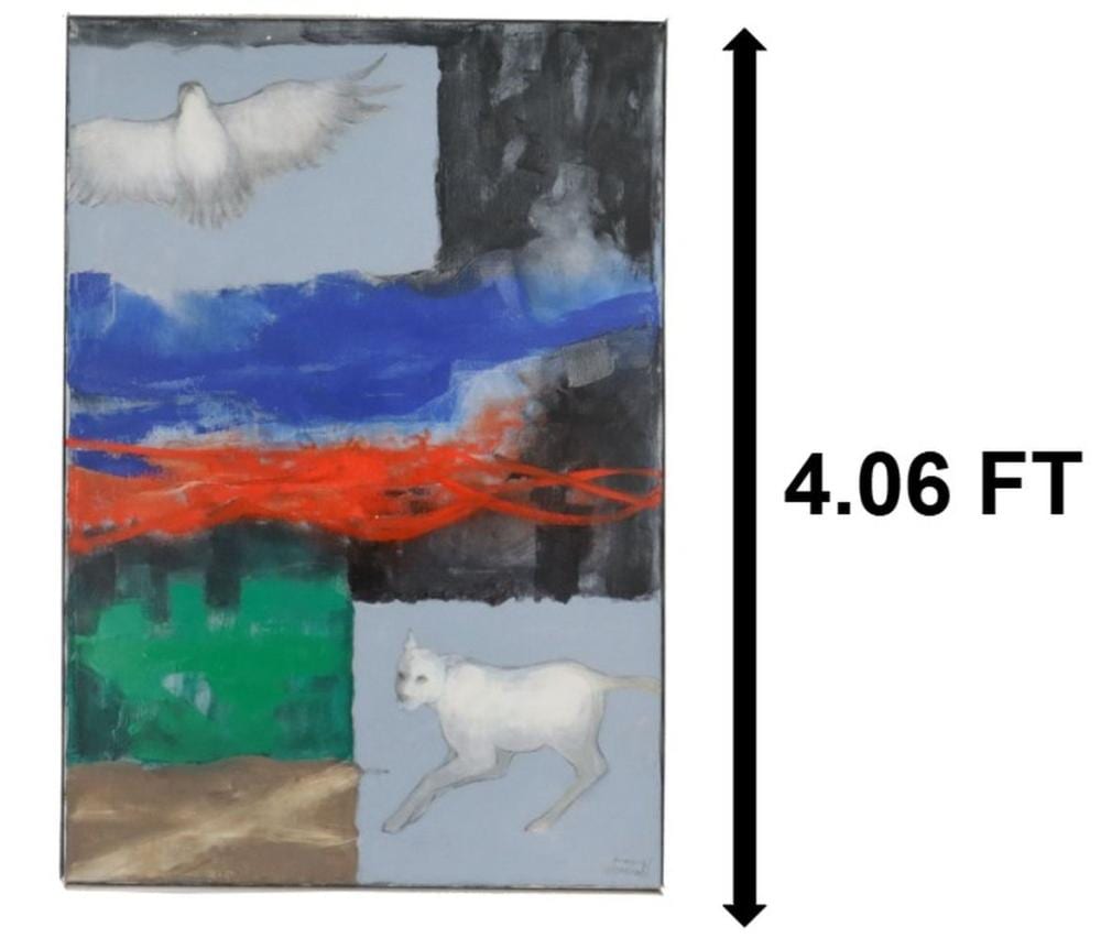 Joseph Jeswald comparable auction result: joseph jeswald 1927 2009 american oil on canvas abstract collage