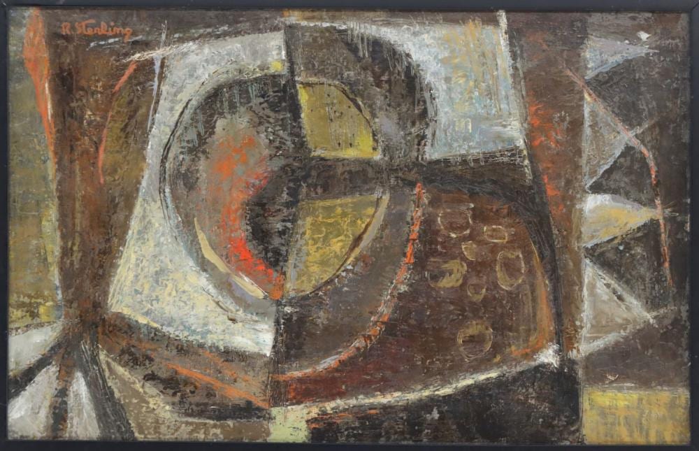 Robert Sterling 20th Century American, Circa 1940's Abstract Signed Oil on Canvas sold by Sarasota Estate Auction, lot 93 — auction record photograph