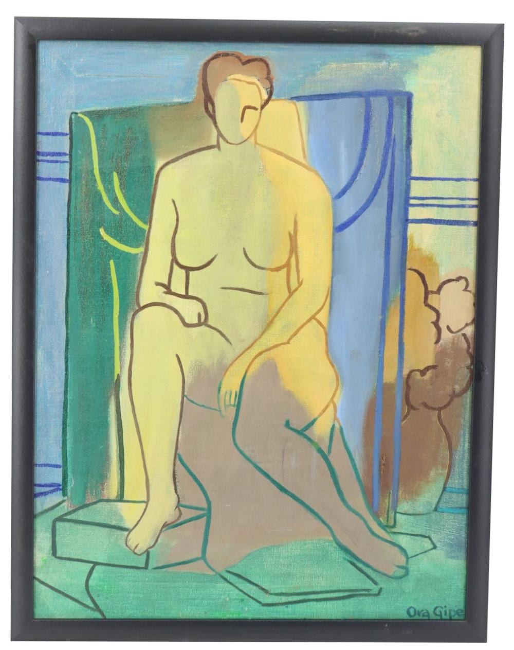 ora gipe 20th century american 1940 s signed abstract nude oil on canvas painting · Sarasota Estate Auction · 2025-06-07 Ora Gipe comparable auction result: ora gipe 20th century american 1940 s signed abstract nude oil on canvas painting