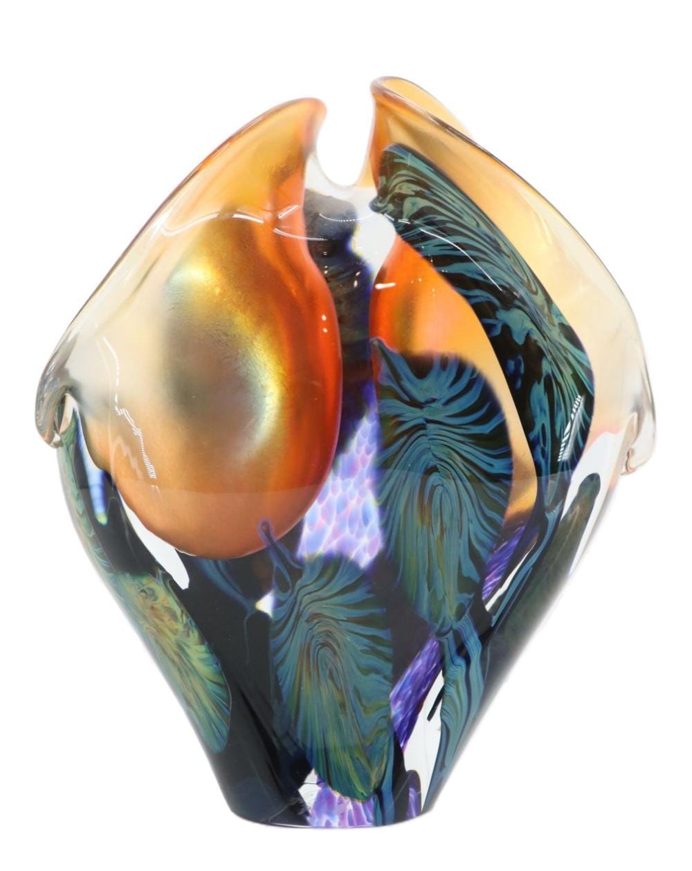 David Lotton comparable auction result: david lotton american art glass double tulip vase