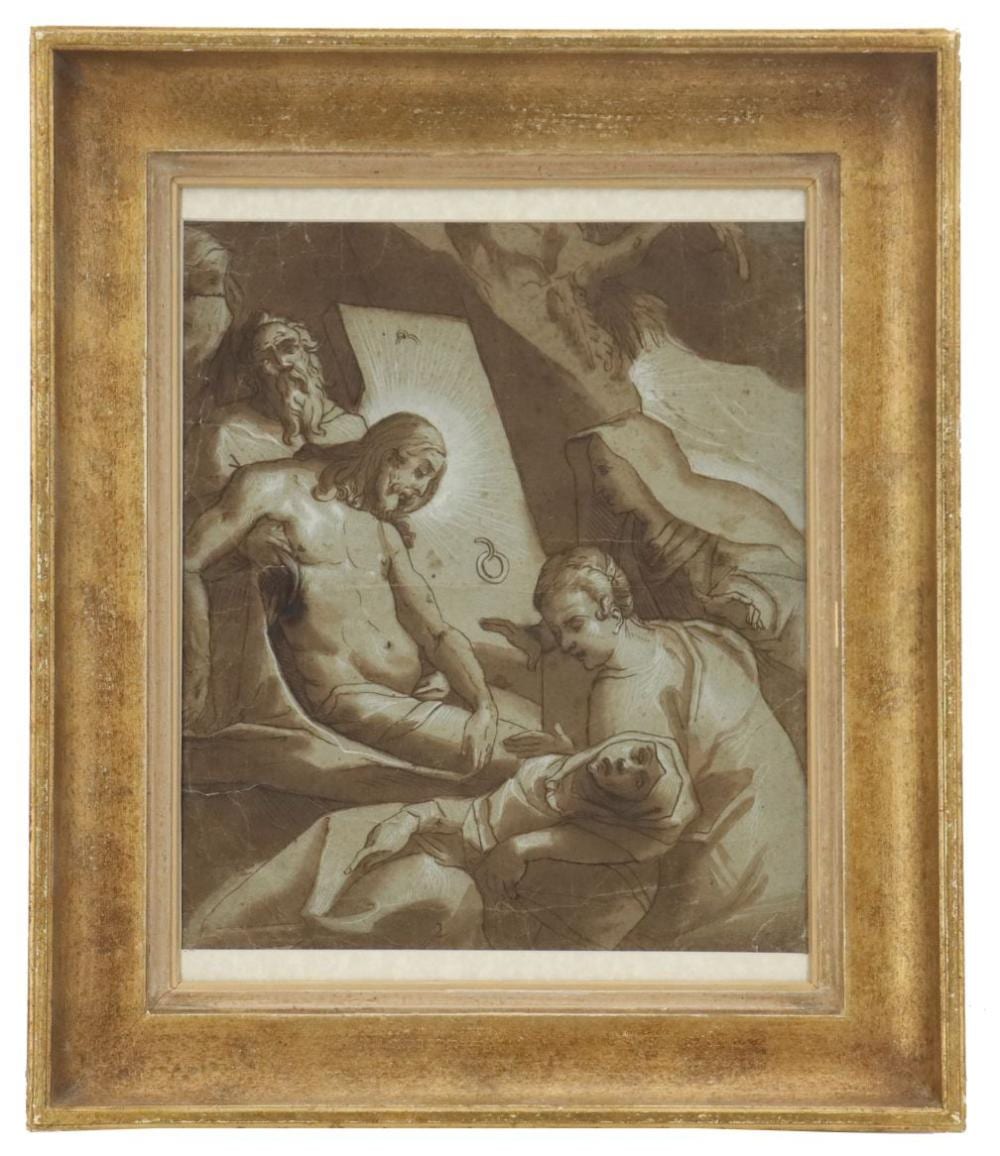 Andrea Andreani comparable auction result: andrea andreani circa 1540 1623 italian woodcut print after da reggio the entombment