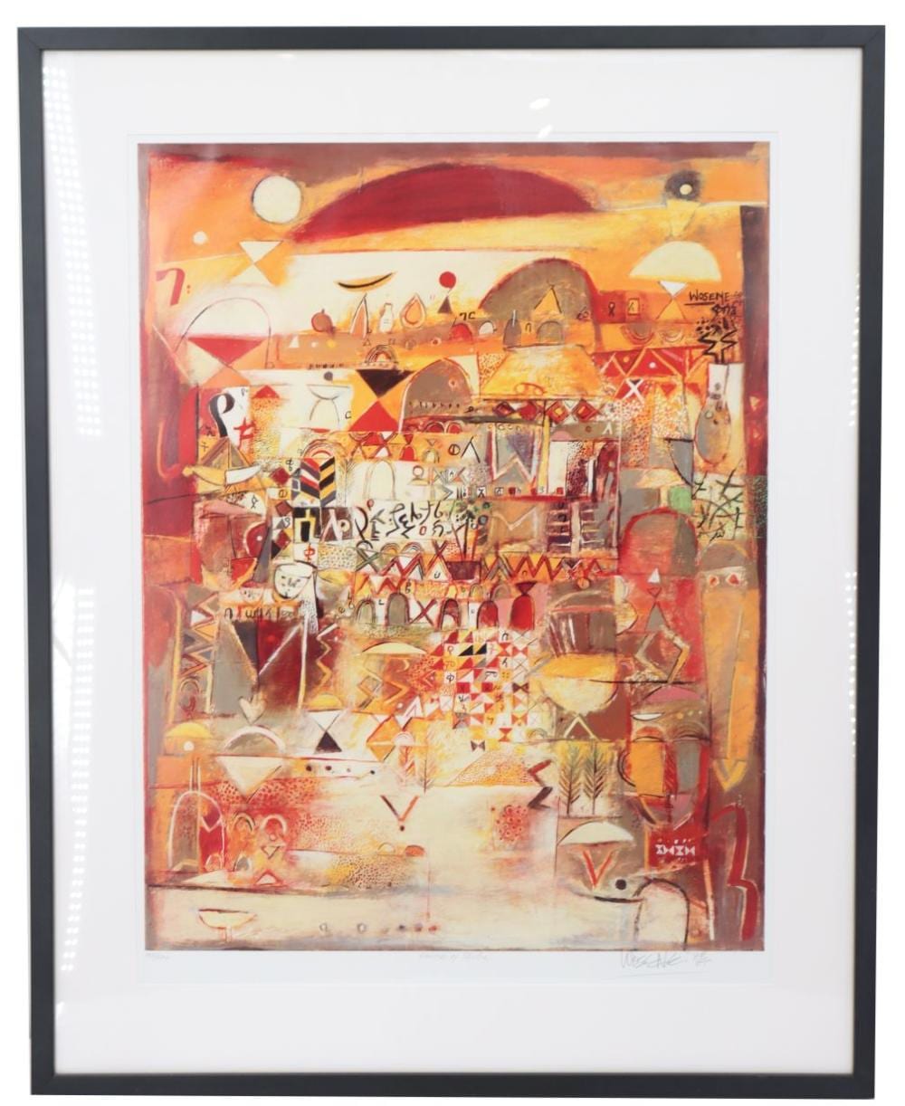 wosene worke kosrof born 1950 ethiopian african american print titled house of sheba · Sarasota Estate Auction · 2025-06-08 Wosene Worke Kosrof comparable auction result: wosene worke kosrof born 1950 ethiopian african american print titled house of sheba