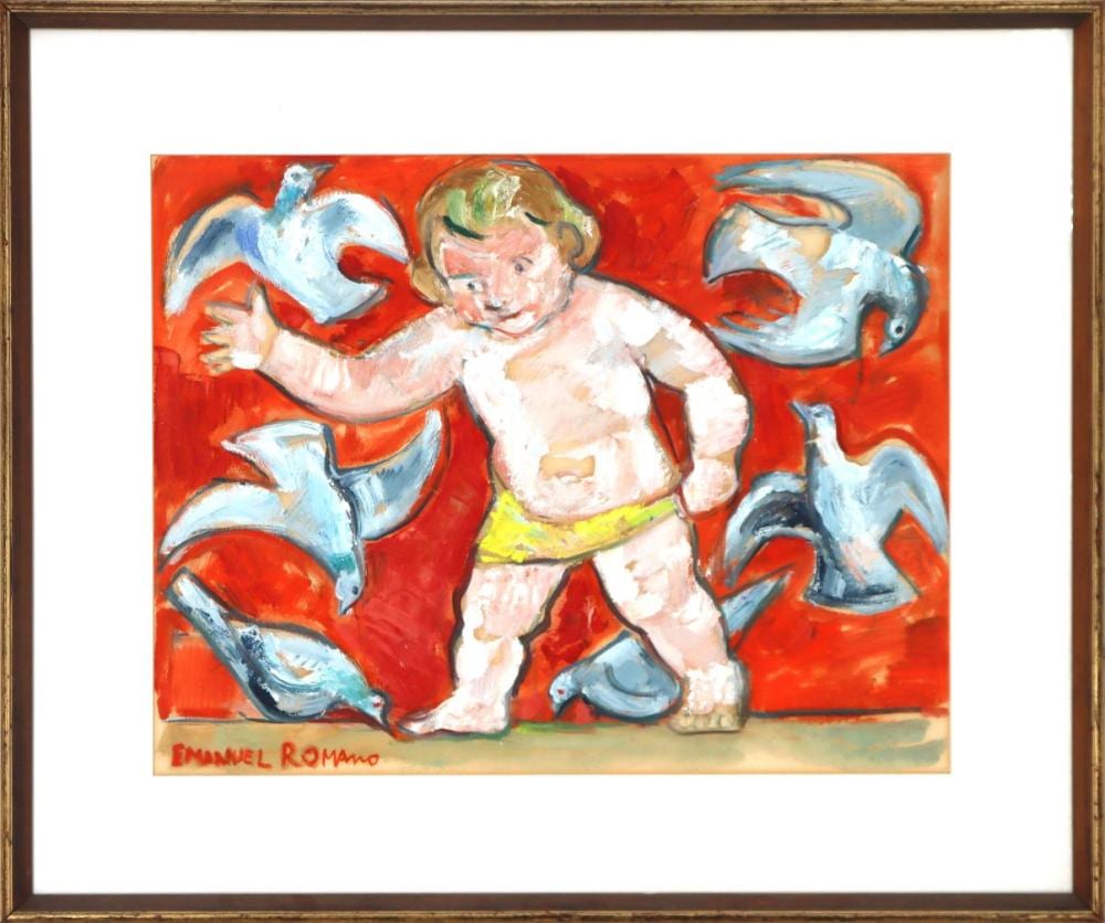 Emanuel Romano comparable auction result: emanuel romano 1897 1984 italian american oil on board