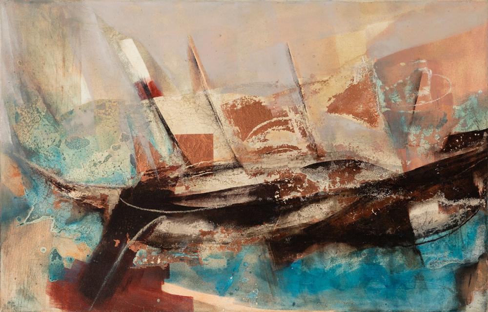 Lita Cabellut comparable auction result: lita cabellut sari ena huesca 1961 composition 1977 mixed media on canvas signed and dated