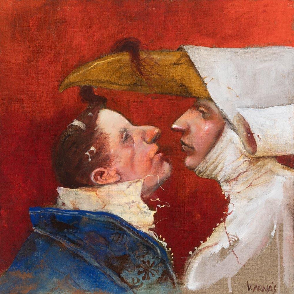Vicente Arnás Lozano comparable auction result: vicente arn s lozano madrid 1949 attraction 2015 oil on canvas glued to board signed in the lower right corner titled and signed on the back