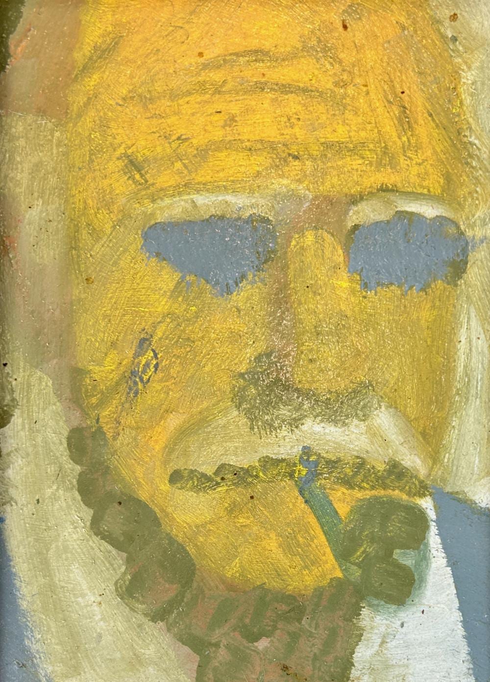 Jackson Lambert comparable auction result: jackson lambert 1919 2011 winfield scott 1989 oil on panel 8 x 6 12 1 2 x 10 framed