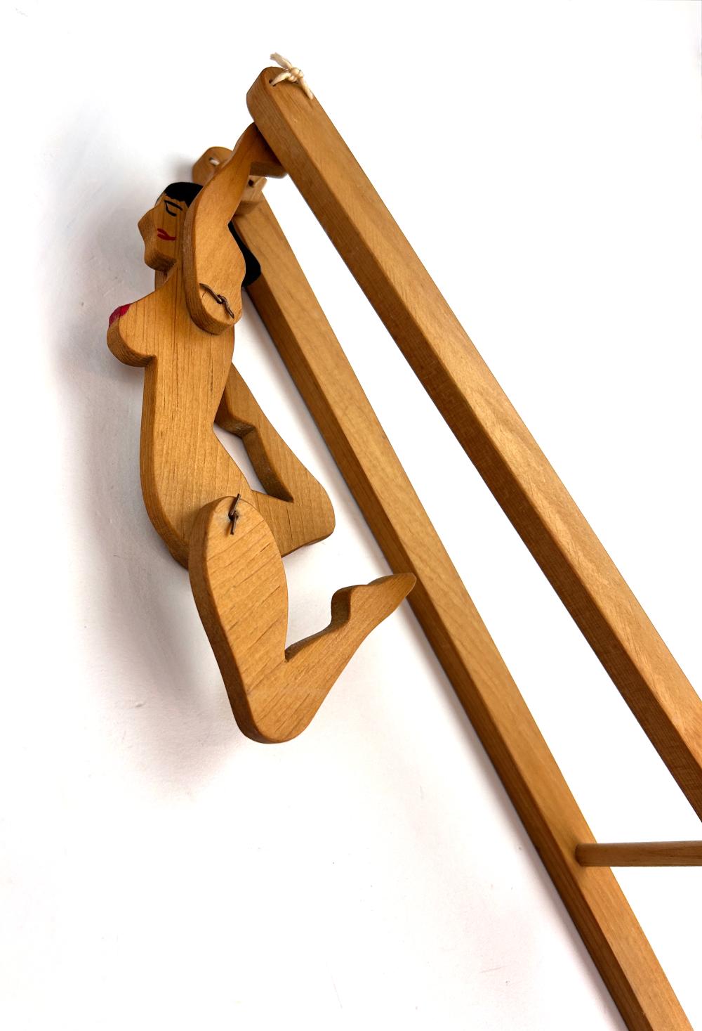 William Accorsi comparable auction result: william accorsi 1931 2021 nude trapeze wood toy 15 x 3