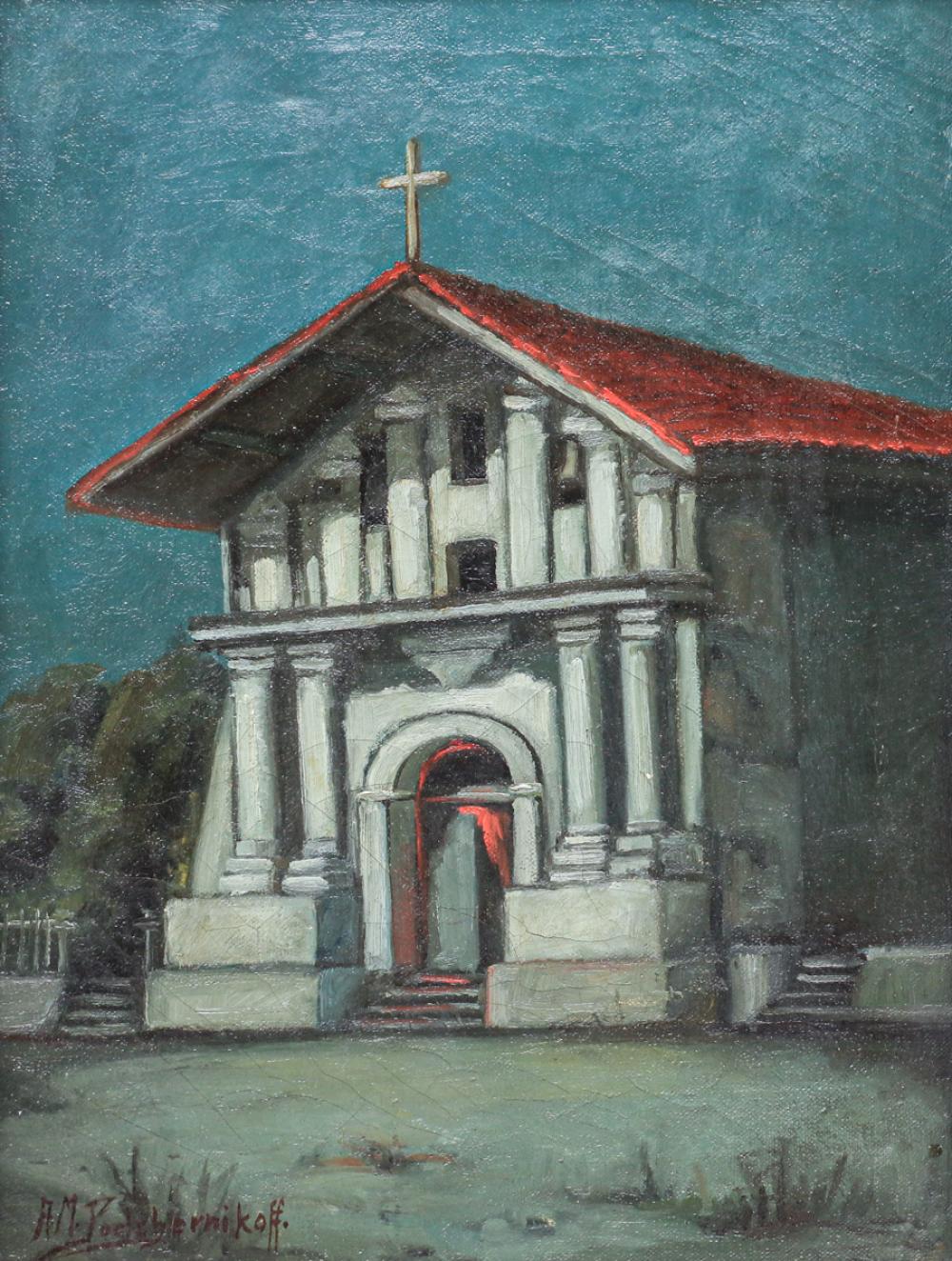Alexis Matthew Podchernikoff comparable auction result: alexis matthew podchernikoff 1886 1933 mission dolores san francisco painting c1910