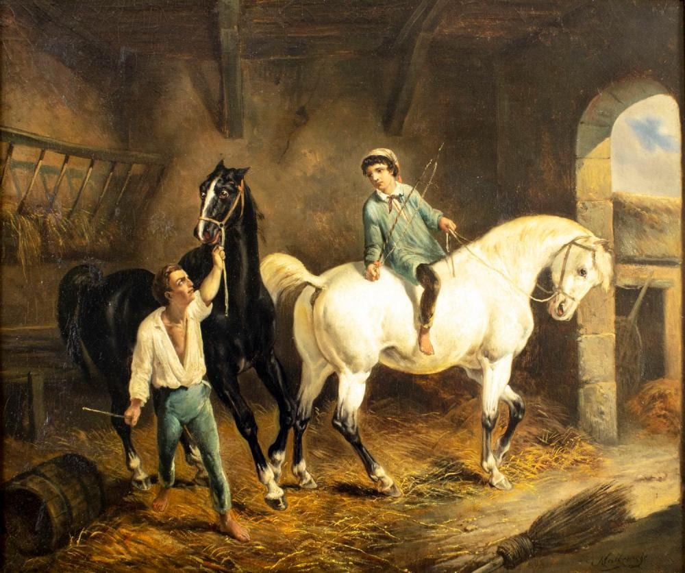 Louis Claude Mallebranche comparable auction result: louis claude malbranche france us 1790 1838 oil painting antique