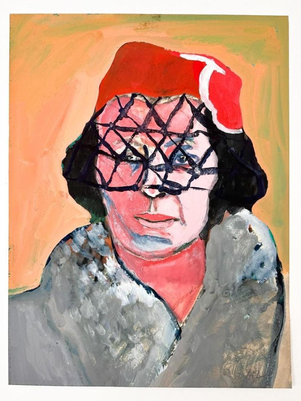Martin Lubner comparable auction result: martin lubner 1929 2016 gouache on paper woman in veil 1977