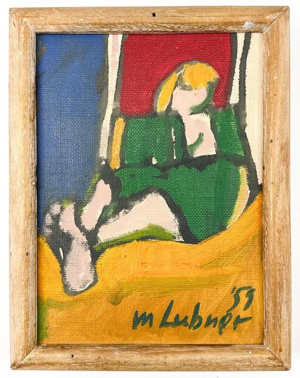 Martin Lubner comparable auction result: martin lubner 1929 2016 oil on canvas untitled portrait 1959