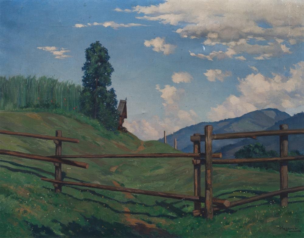 Julius Wegerer comparable auction result: julius wegerer almlandschaft