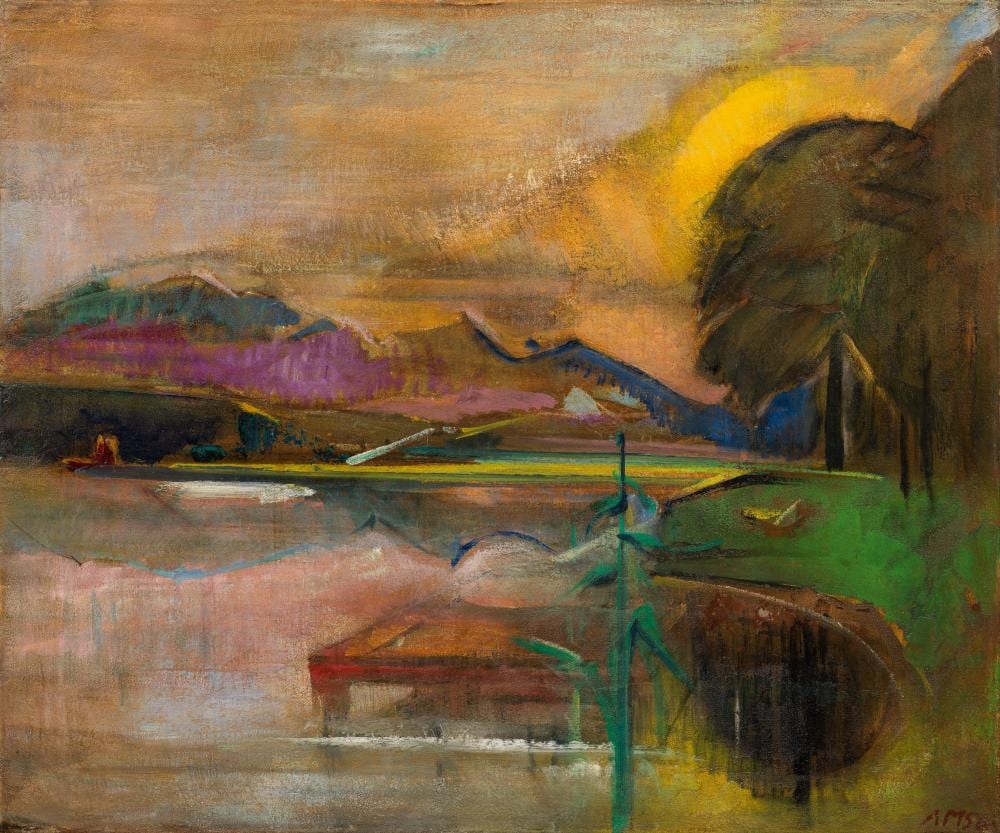 Anton Mahringer comparable auction result: anton mahringer w rtherseelandschaft