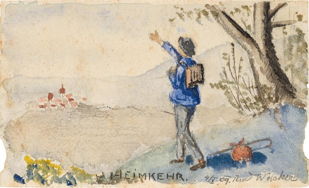 Rudolf Wacker comparable auction result: rudolf wacker heimkehr