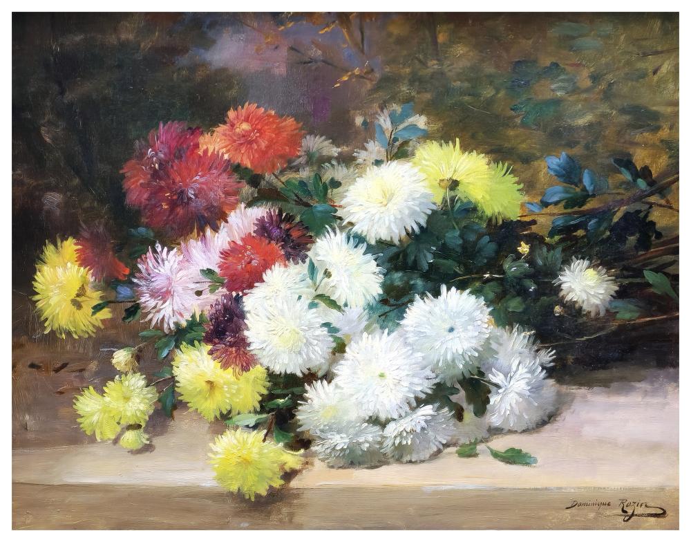 Dominique Hubert Rozier comparable auction result: dominique rozier 1840 1901 les dalias