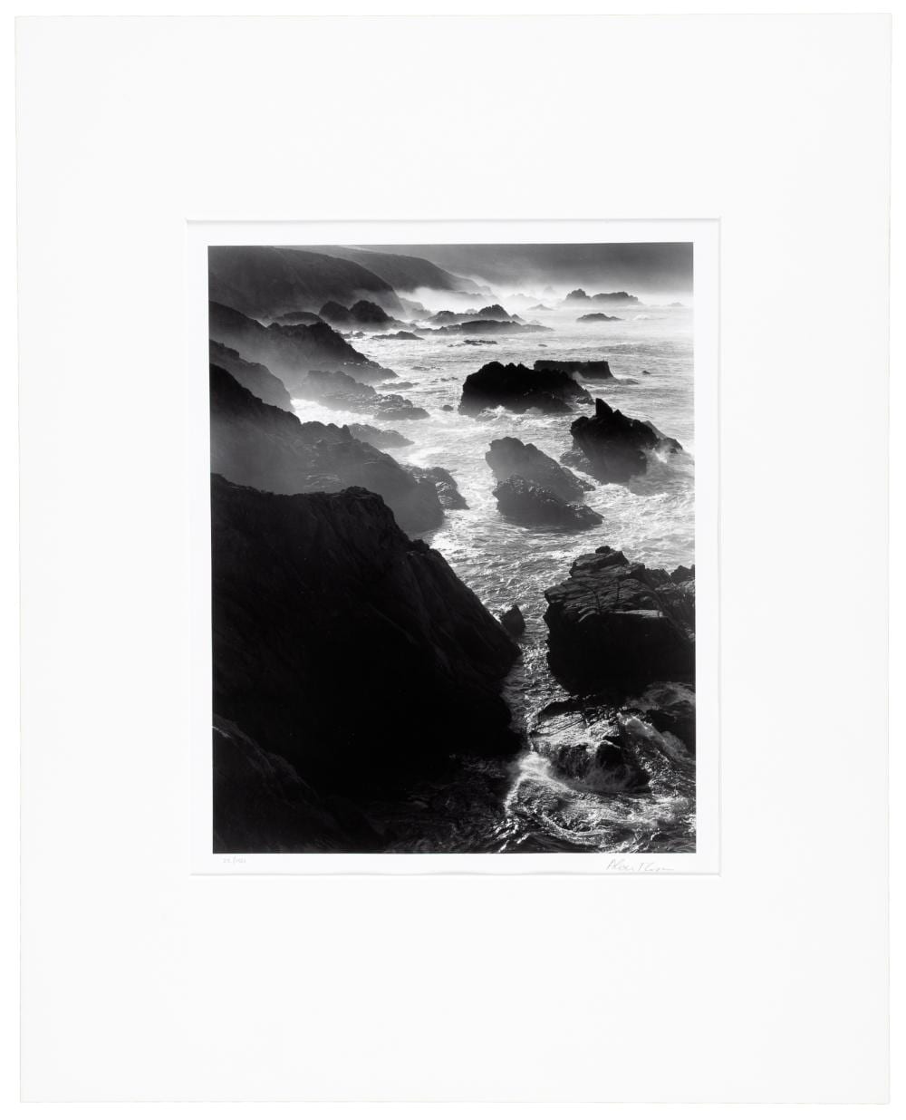 Alan Ross comparable auction result: rocks and mist signed by alan ross