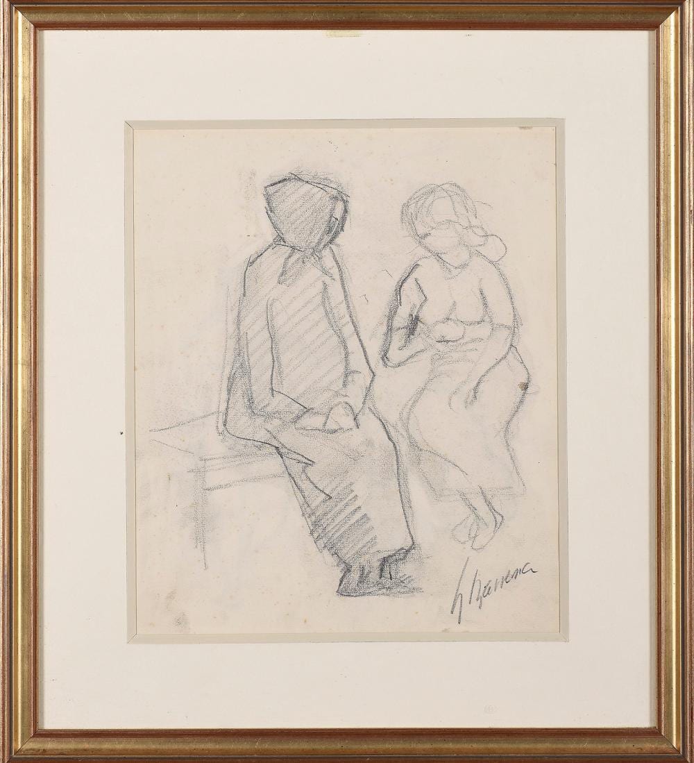 Carmelo García Barrena comparable auction result: carmelo garc a barrena boceto de dos mujeres
