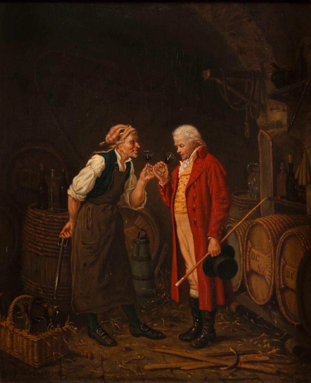 Jan David Col comparable auction result: jan david col antwerp 1822 1900 the wine tasters 1877