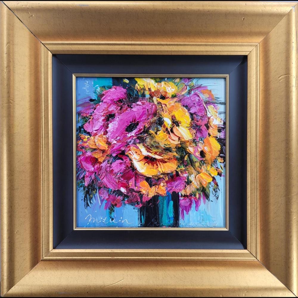 michael milkin signed acrylic on canvas delightful boquet with coa · Compendium Auction House · 2025-07-19 Michael Milkin comparable auction result: michael milkin signed acrylic on canvas delightful boquet with coa