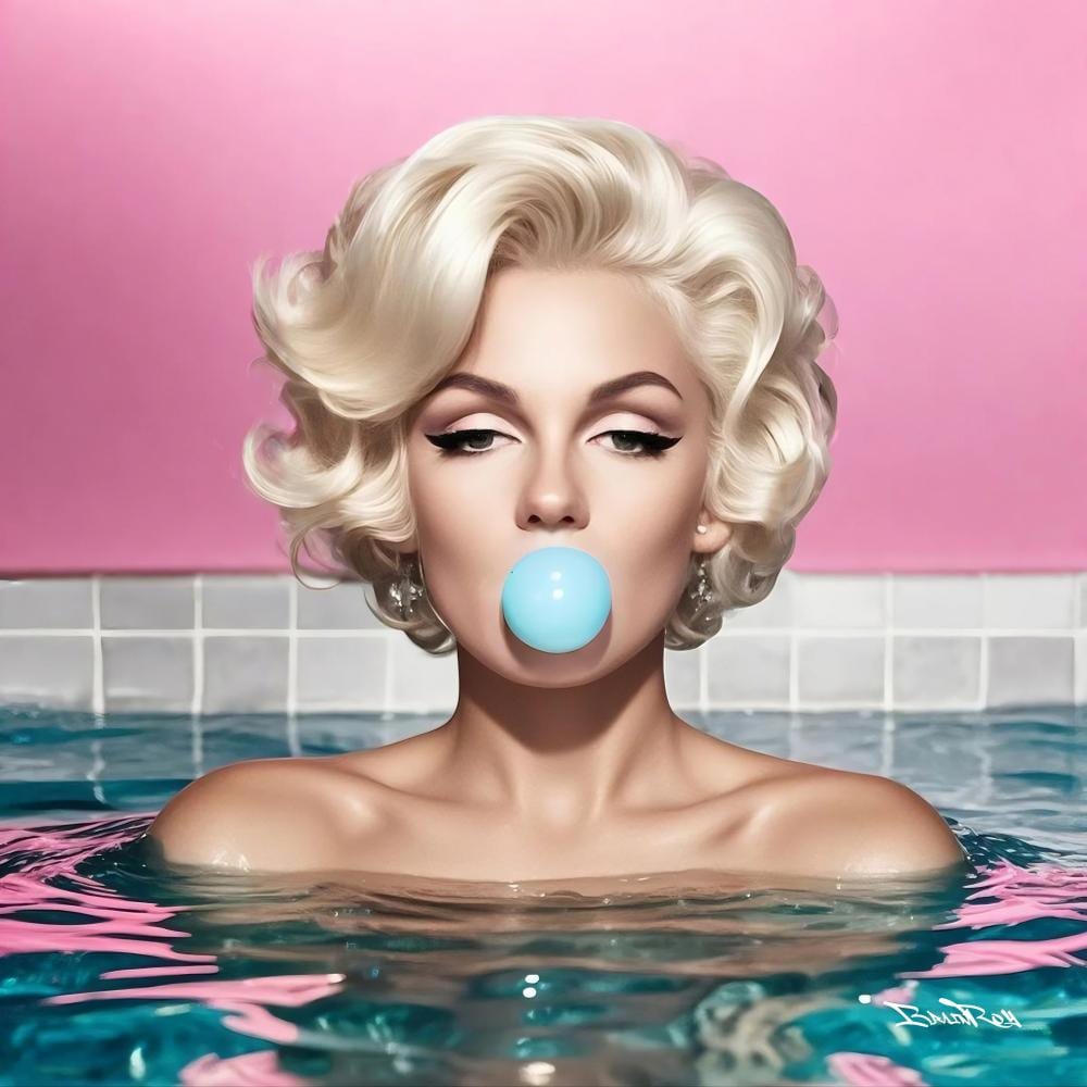 Brain Roy comparable auction result: brain roy n en 1980 marilyn in swimmingpool