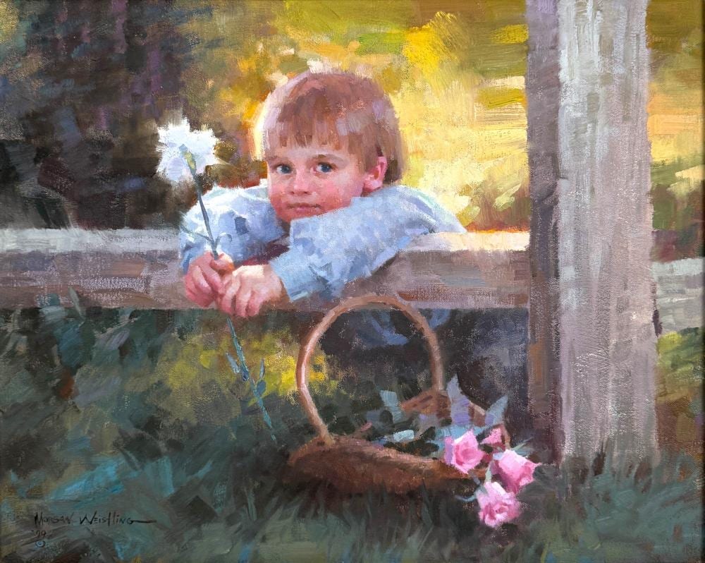Morgan Weistling comparable auction result: morgan weistling lazy day oil on canvas
