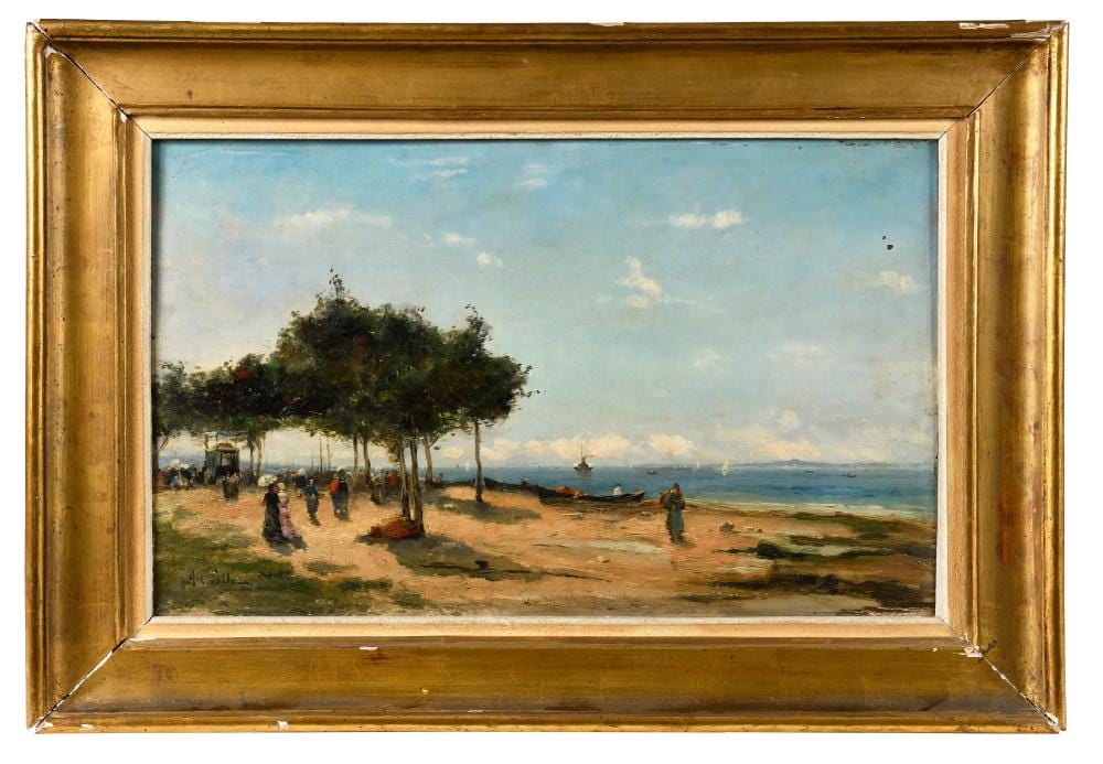 Alfred Casile comparable auction result: alfred casile 1848 1909 promenade au dessus de la mer