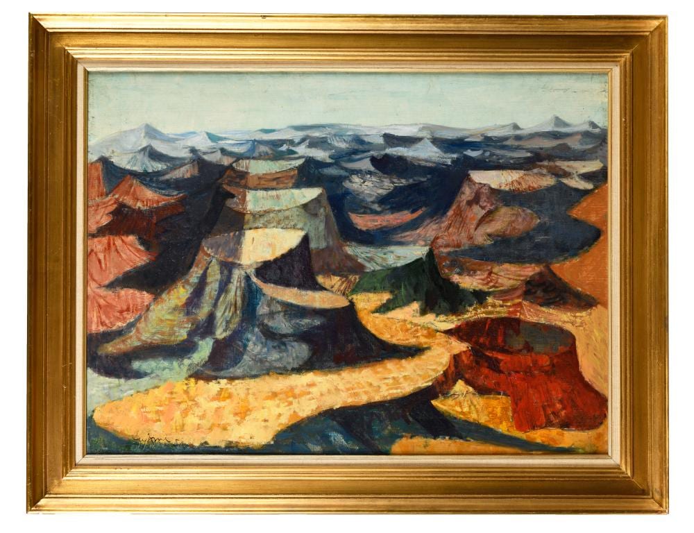 Jean Aujame comparable auction result: jean aujame 1905 1965 volcans d serts 1958
