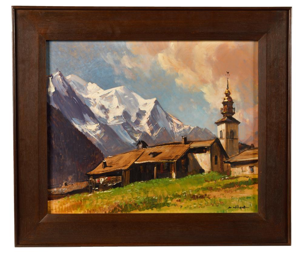 Marcel Wibault comparable auction result: marcel wibault 1904 1998 vue d glise sur le mont blanc