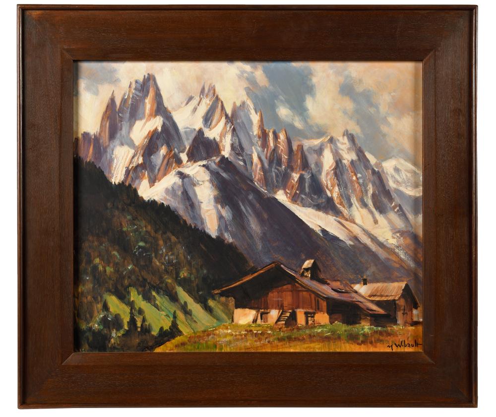 Marcel Wibault comparable auction result: marcel wibault 1904 1998 chalet devant les aiguilles de chamonix