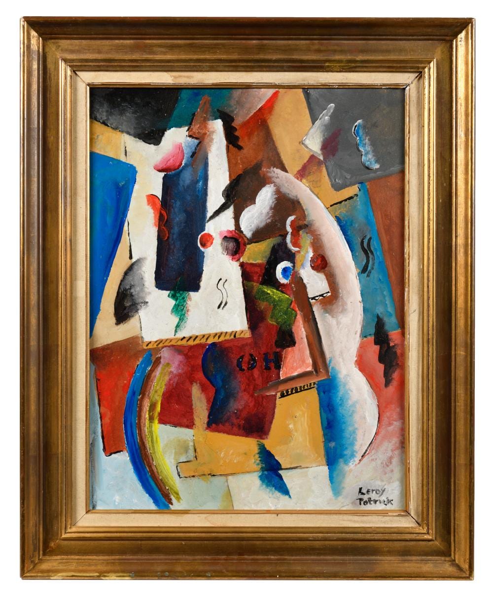 Patrick Leroy comparable auction result: patrick leroy n en 1948 composition cubiste