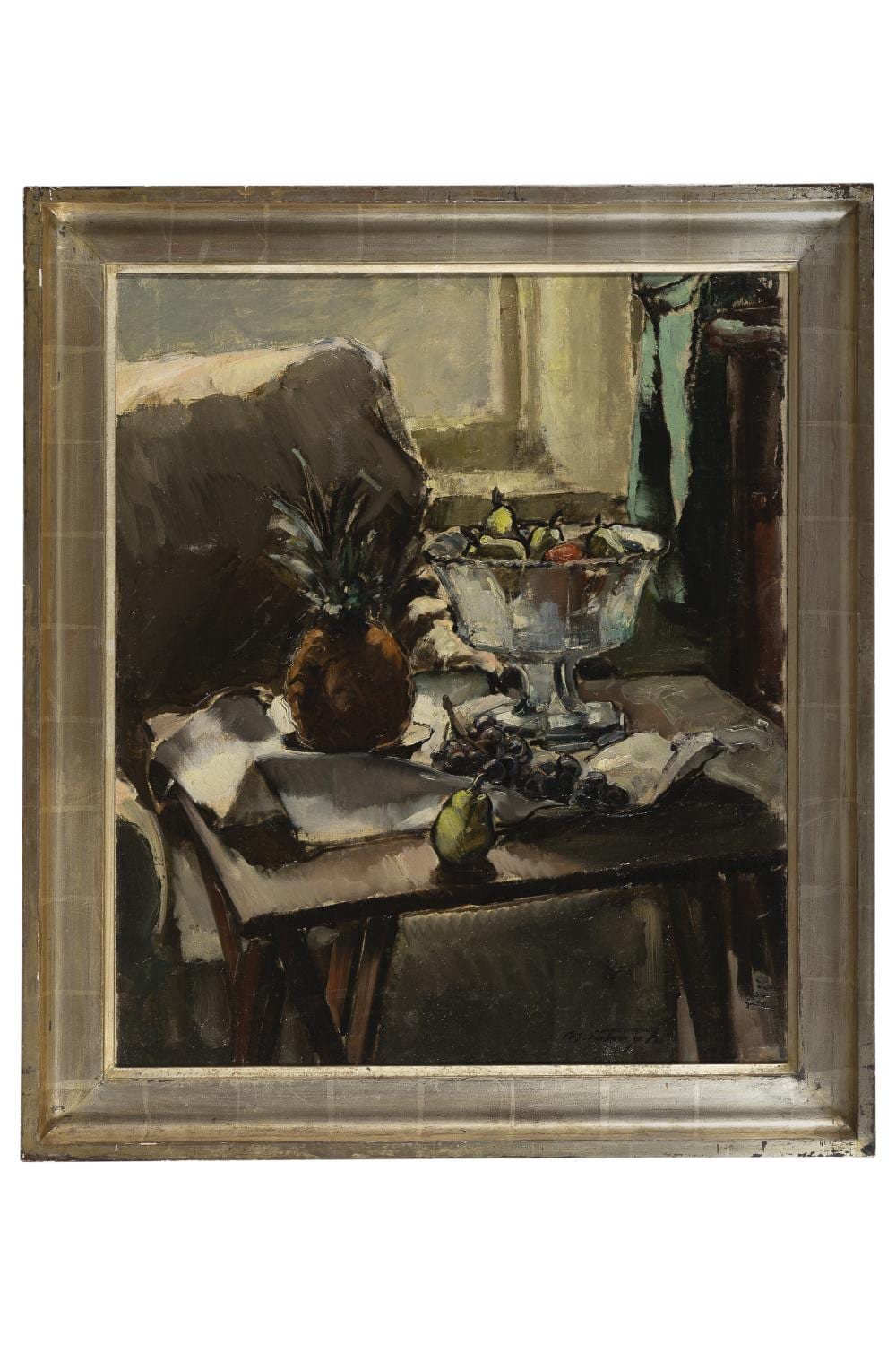 Médard Verburgh comparable auction result: m dard verburgh 1886 1957 nature morte ananas raisins et poires 1930