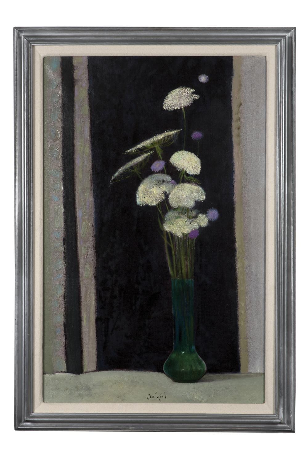 René Genis comparable auction result: ren genis 1922 2004 bouquet blanc mauve
