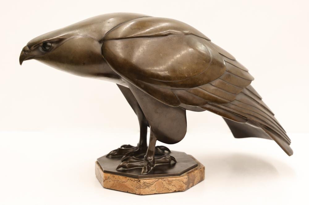 wilhelm krieger falcon bronze sculpture · MBA Seattle Auction LLC · 2025-06-12 Wilhelm Krieger comparable auction result: wilhelm krieger falcon bronze sculpture