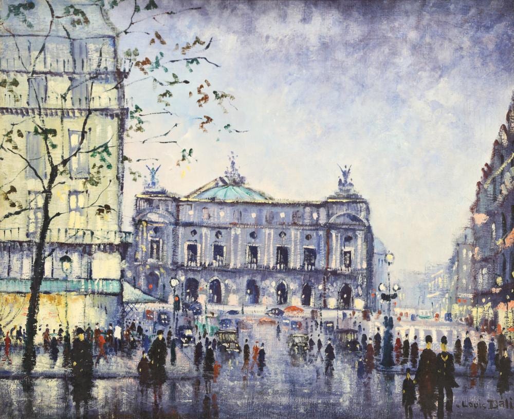 Louis Dali comparable auction result: louis dali parisian street scene oil